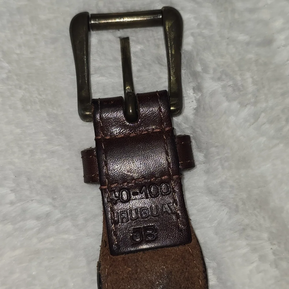 Vintage Women's Braided Leather Belt - Dark Brown Xl